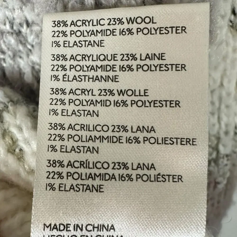 Free People Wool Fair Isle Puff Sleeve Sweater Home For the Holidays XL - Picture 11 of 12